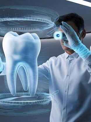 AI technology diagnosing dental problems using digital scanning