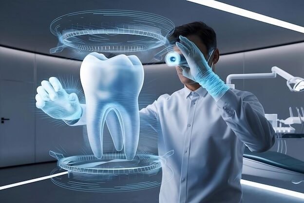 AI technology diagnosing dental problems using digital scanning